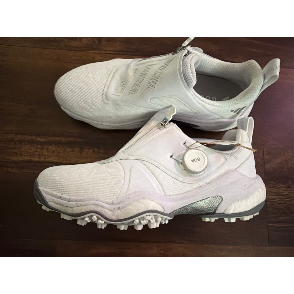 New‎ Adidas Womens Code Chaos Boa 25 Golf Shoes Size 9 White Gray